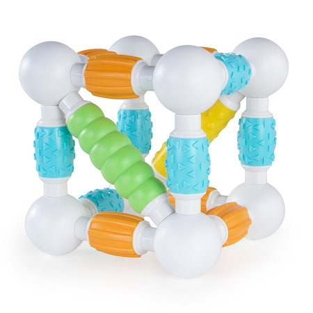 Guidecraft Grippies Builders, Toddler Magnetic Rod-Ball Building Set, 20 Pieces G8311